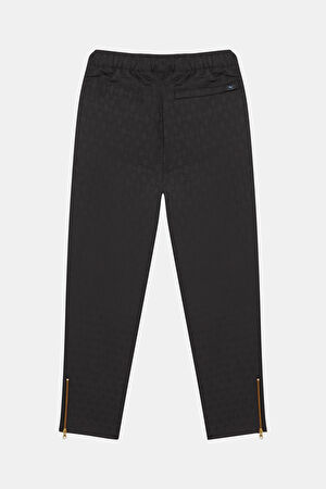 Dapper Dan Relax Kalıp Siyah Bol Paça Spor Pantolon_2