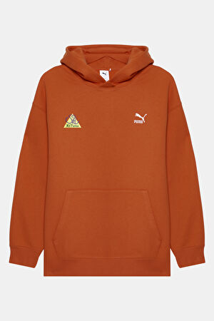The Neverworn II Turuncu Relax Kalıp Kapuşonlu Sweatshirt