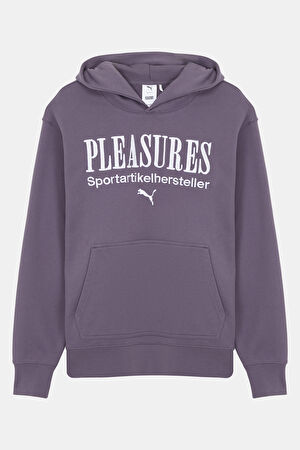 Pleasures Mor Relax Kalıp Kapuşonlu Sweatshirt