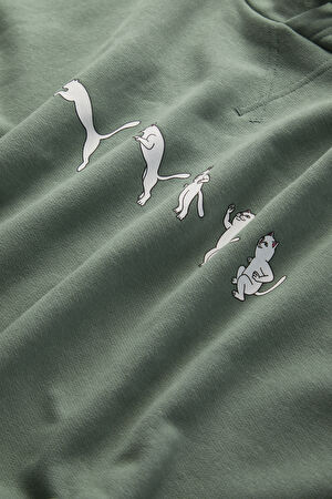 Ripndip Petrol Relax Kalıp Kapuşonlu Sweatshirt_5