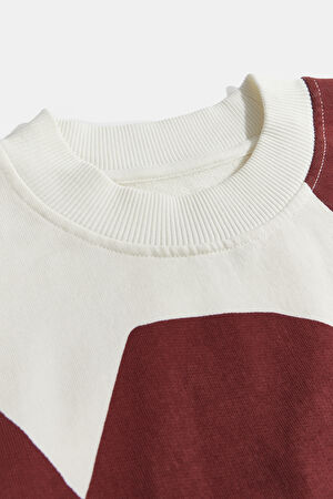 Kırmızı Bisiklet Yaka Sweatshirt_3