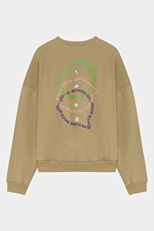 Bej Bisiklet Yaka Sweatshirt_2