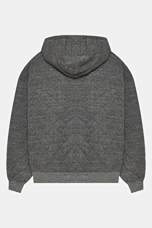 Koyu Gri Oversize Kapuşonlu Sweatshirt_2