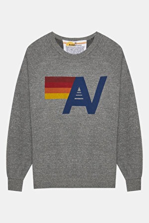 Gri Relax Kalıp Bisiklet Yaka Sweatshirt