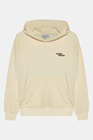 Bej Bisiklet Yaka Sweatshirt