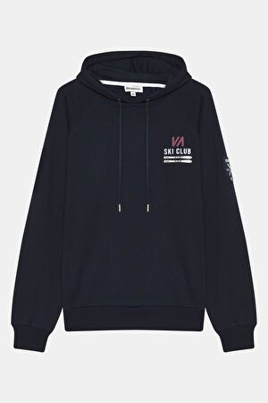 Lacivert Kapuşonlu Sweatshirt_0