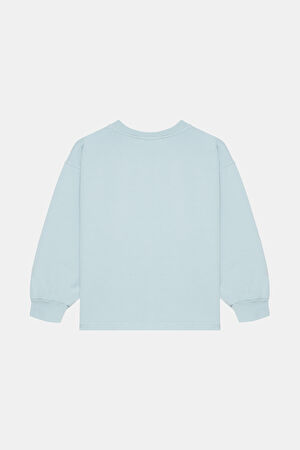 Açık Mavi Bisiklet Yaka T-Shirt_3