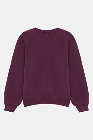 Bordo Bisiklet Yaka Sweatshirt_5