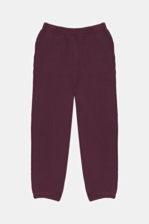 Bordo Boru Paça Spor Pantolon_4