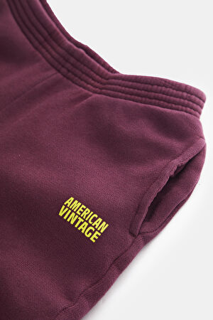 Bordo Boru Paça Spor Pantolon_5