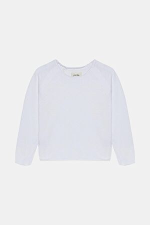 Beyaz Bisiklet Yaka T-Shirt_4