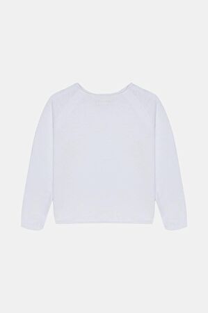 Beyaz Bisiklet Yaka T-Shirt_5