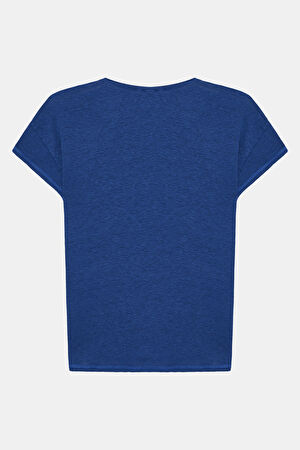 Lacivert V Yaka T-Shirt_2