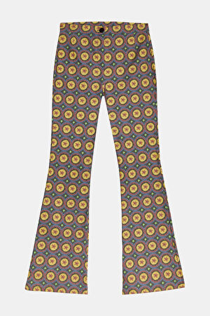 Çok Renkli Bol Paça Pantolon