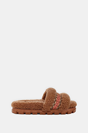 W Cozetta Braid Kahve Kadın Terlik