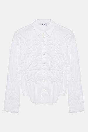 Tailored Beyaz Hakim Yaka Gömlek_3