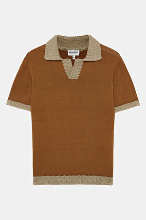 Camel Polo Yaka T-Shirt_3