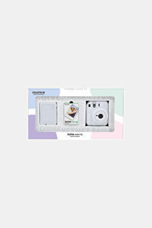 Instax Mini 12 Clay Whıte Mini Bundle Fotoğraf Makinesi