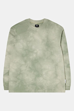 Haki Relax Kalıp Bisiklet Yaka Sweatshirt