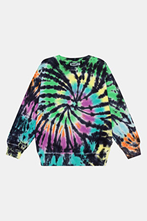 Çok Renkli Bisiklet Yaka Sweatshirt