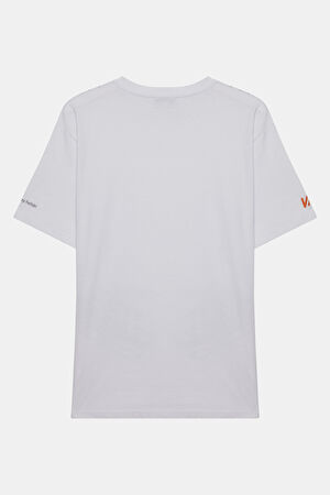 Heliski Ekru Bisiklet Yaka Baskılı T-Shirt_2