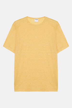 Turuncu Bisiklet Yaka T-Shirt