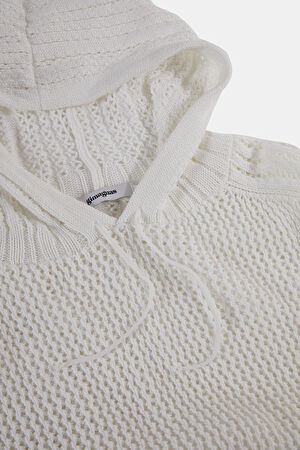 Beyaz Kapuşonlu Sweatshirt_3