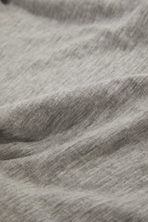 Gri Melanj Kayık Yaka T-Shirt_4