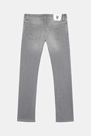 Dar Kalıp Açık Gri Dar Paça Jean Pantolon_2