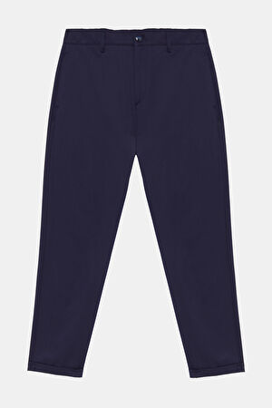 Lacivert Boru Paça Pantolon