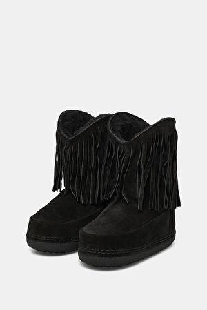 Cowboy Fringes Siyah Bot_2