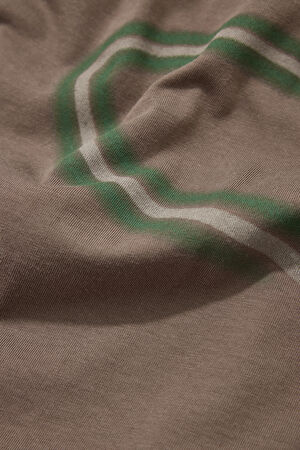 Kahve Bisiklet Yaka T-Shirt_4