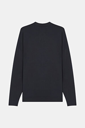 Siyah Bisiklet Yaka Sweatshirt_4