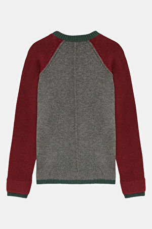 Antrasit Polyester Akrilik Triko Kazak_2
