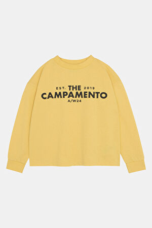 Açık Sarı Bisiklet Yaka Sweatshirt