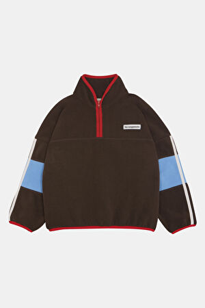 Kahve Bisiklet Yaka Sweatshirt