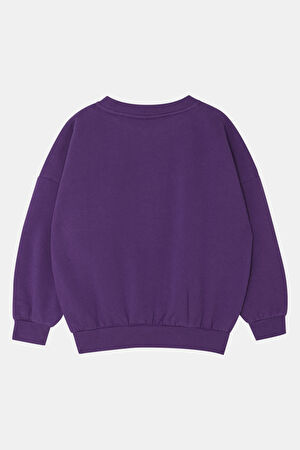 Mor Bisiklet Yaka Sweatshirt_2