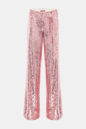 Pembe Bol Paça Pantolon