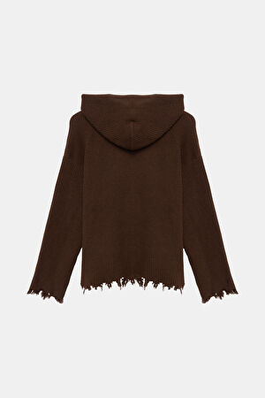 Kahve Kapüşonlu Sweatshirt_2