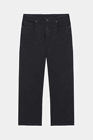 Siyah Boru Paça Kot Pantolon_3