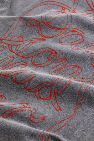 Gri Relax Kalıp Bisiklet Yaka Sweatshirt_5