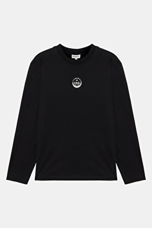 Antrasit Bisiklet Yaka T-Shirt