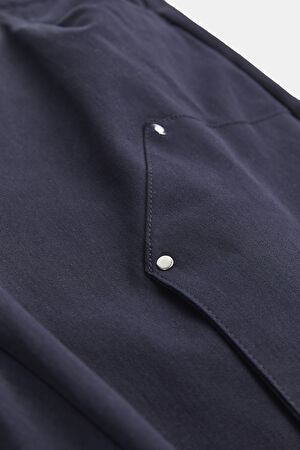 Lacivert Boru Paça Pantolon_5