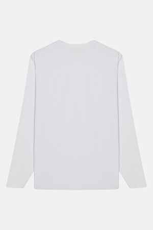Beyaz Bisiklet Yaka T-Shirt_2