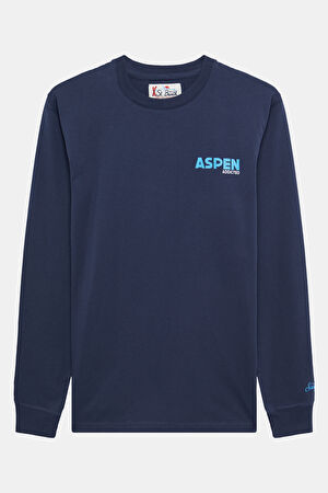 Lacivert Bisiklet Yaka T-Shirt