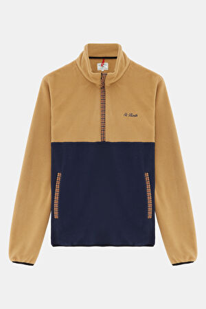 Bej Dik Yaka Sweatshirt