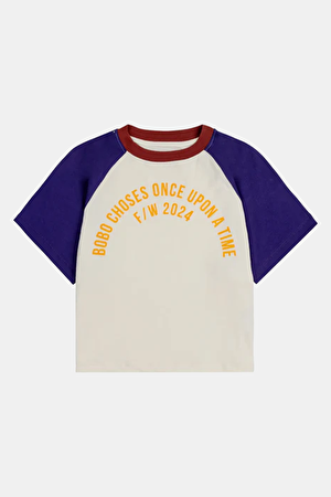 Relax Kalıp Beyaz O Yaka Baskılı T-Shirt