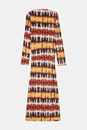Çok Renkli Batik Midi Elbise_2
