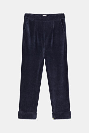 Lacivert Boru Paça Pantolon