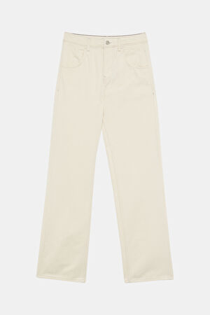 Krem Boru Paça Pantolon